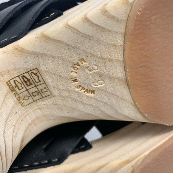 Free People Womens Emmy Wrap Clog Sandals Black - Picture 11 of 12